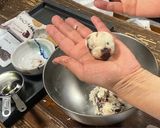 発酵無　アンパンとゴマ餡の練りこみパン作り方4写真