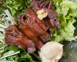 ローストビーフと水菜のサラダ作り方4写真