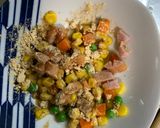 レンジ簡単洋風味噌パスタ味オムライス弁当作り方4写真