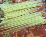 サバとトマトのワンパンパスタ作り方4写真