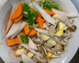 お一人様野菜たっぷり赤味噌天津飯味親子丼作り方11写真