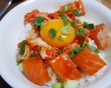 不器用サーモンユッケ丼作り方2写真