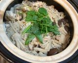 秋！ドッサリ茸と鶏肉の土鍋炊き込みご飯🍄‍🟫作り方3写真