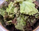 おかずになる🥬サニーレタスの貝出汁ナムル作り方1写真