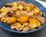 秋の味覚でウスター野菜炒め作り方8写真