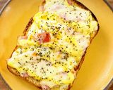 朝食ランチ♡ベーコンエッグチーズトースト作り方4写真