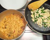 炒りニラ豆腐の辛ラーメンブラック作り方9写真