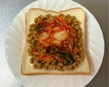 納豆キムチーズ☆食パン作り方4写真