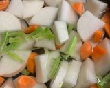 揚げ豆腐と大根の煮付け作り方1写真