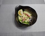 みょうがとキュウリの酢の物カボス添え作り方3写真