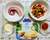 簡単ランチ！ラタトゥイユとタコのトースト作り方1写真