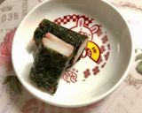 お弁当の隙間や彩りに★かにかまの海苔巻き作り方4写真