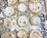 材料3つ❁⃘れんこんのツナねぎ挟み揚げ♬作り方9写真