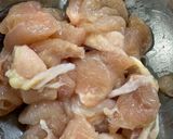 鶏むねとキャベツ・しめじのカレー醤油炒め作り方1写真