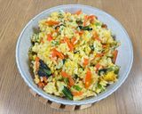 小松菜とにんじんの炒飯作り方7写真