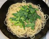 オイルサーディンとニラのパスタ作り方8写真