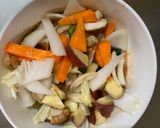 お一人様洋風梅味根菜たっぷり野菜炒め作り方12写真