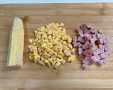 コーンとベーコンの味噌バター炊き込みご飯作り方2写真