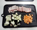 ナスとモヤシのトロトロスープ作り方1写真