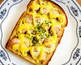 朝食ランチ♡粒マスタードウインナーチーズトースト作り方4写真