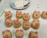 冷凍シュウマイを使った→ブタの豚まん作り方12写真
