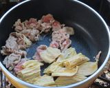 豚肉と棒湯葉と黒木耳の中華風炒めうどん作り方4写真