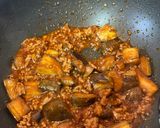 【簡単夕食】麻婆茄子風のせ野菜カレー作り方6写真