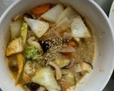 ゴロゴロ野菜魚肉ソーセージユッケ炒煮風作り方18写真