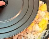 じゃがいもと玉ねぎとひき肉のオムレツ作り方5写真