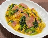 ほうれん草＆ベーコン🥓＆卵🥚炒め😃作り方3写真