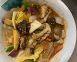 お一人様梅チャップ味根菜たっぷり野菜炒め作り方20写真