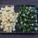 オクラとじゃがいものドライカレー作り方1写真