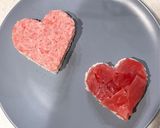 バレンタインにハートのお寿司作り方3写真