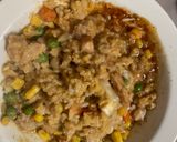 全てレンジ洋風梅オイ照り味炒飯弁当作り方12写真
