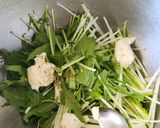 切るだけ♪水菜&クリチのサラダ☆簡単昼食作り方1写真