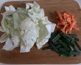 水っぽくならない⭐︎絞りもやし野菜炒め作り方3写真