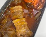 キャンプ飯！豚バラ肉の簡単赤ワイン煮込み作り方11写真