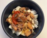 鯖味噌缶と豆腐の中華煮作り方1写真