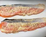 鮭のマヨマスタードパン粉焼き作り方2写真