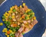 レンジ簡単洋風ヤンニョム味オムライス弁当作り方4写真