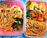 夜のお弁当🌙ナポリタンとウイグル風の回☪️時短で！作り方5写真