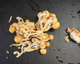なめこと生ハムのクリームスパゲッティ作り方1写真