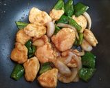簡単今夜の夕飯！ピーマン鶏ささみ生姜焼き作り方8写真