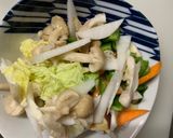お一人様野菜たっぷり赤味噌レモン味親子丼作り方7写真