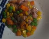 レンジ簡単中華風シーフードレモン味炒飯弁当作り方4写真