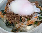 豆腐でヘルシーに☆温玉のせビビンバ丼作り方7写真