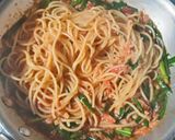カニとニラのマリナーラスパゲッティ作り方6写真