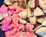 ナスとれんこん、豚ひき肉の甘辛ごま味噌炒め。作り方3写真