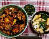 BBQ風ソースで！ナスとひき肉の甘辛丼作り方9写真