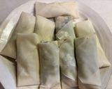 親子丼リメイク春巻き（紫蘇入り）作り方4写真